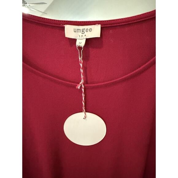 Umgee Pink Boho Cross Back Long Sleeve Knit Tunic Medium - Picture 3 of 4